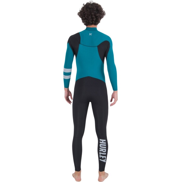 2024 Hurley Mens Advant 4/3mm Chest Zip Wetsuit MFS0013403 - Emerald